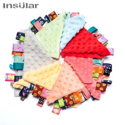 Newborn Baby Soothe Appease Towel Calm Wipes Kids Infant Towel Blanket Cute Soft Square Plush Toys Comforting Taggies Blanket