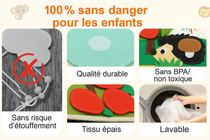 Jouet d’éveil pour bébé  Livre en tissu 3D « Girafe »